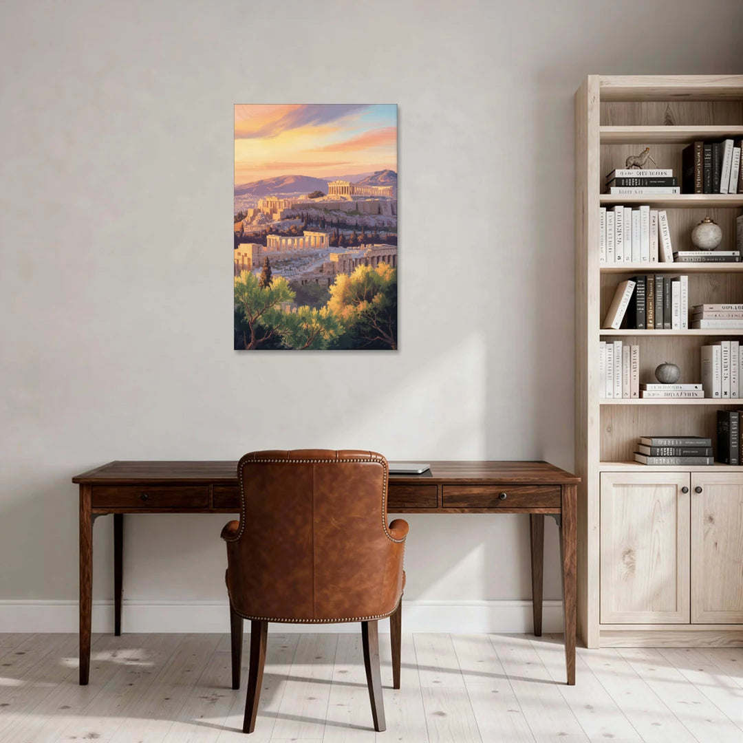 Acropolis Sunrise - Canvas Wall Art - Office - 24x36