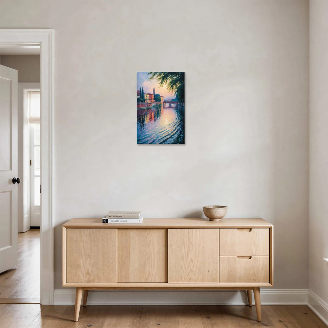 Adige River Reflections - Canvas Wall Art - Coffee Table - 16x24