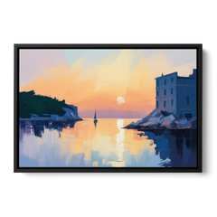 Adriatic Sunset - Black Framed Canvas Wall Art - Front