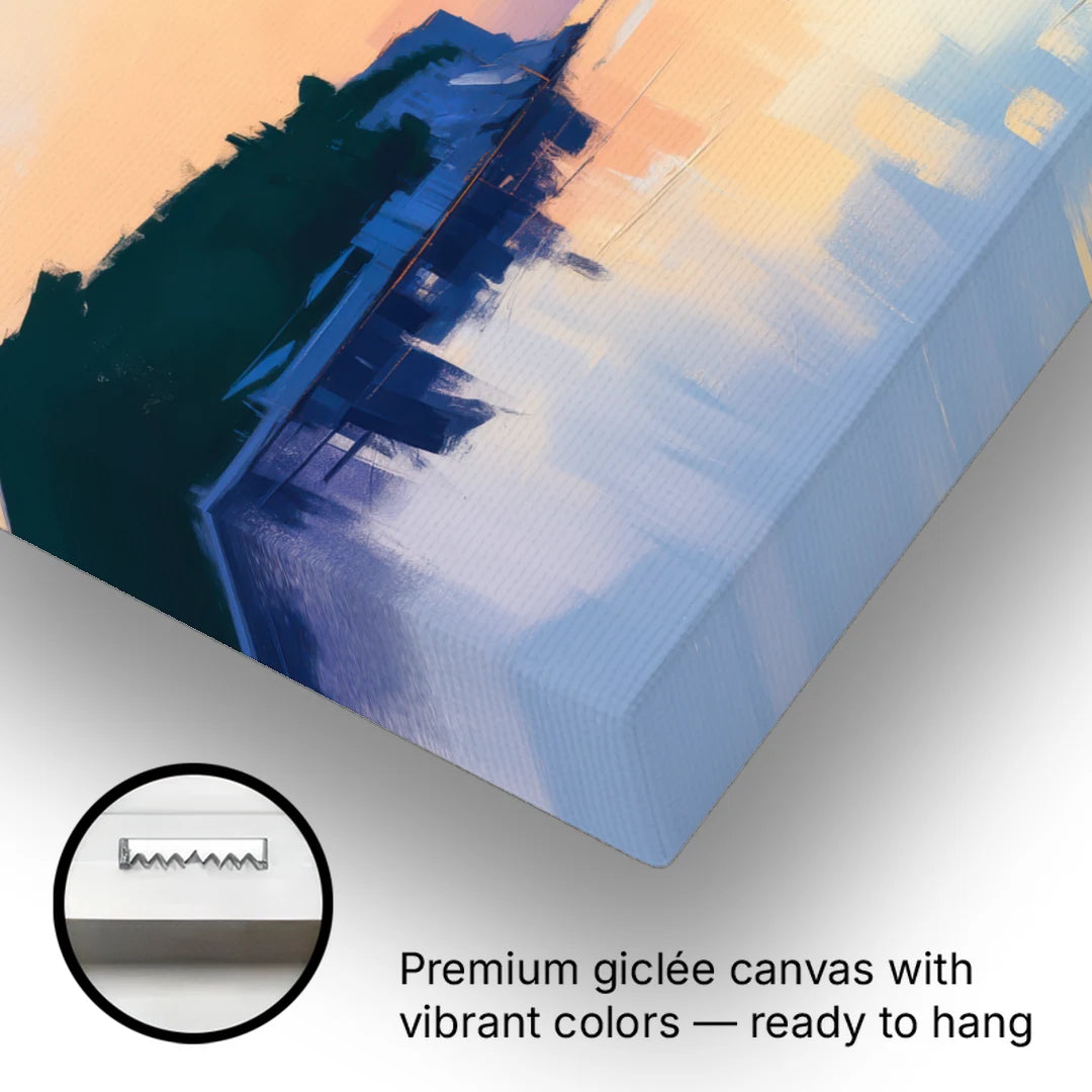 Adriatic Sunset - Canvas Wall Art - Gallery Wrap Corner