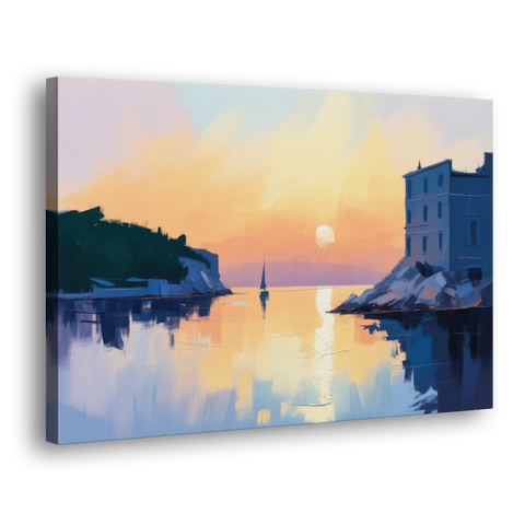 Adriatic Sunset - Canvas Wall Art - Side