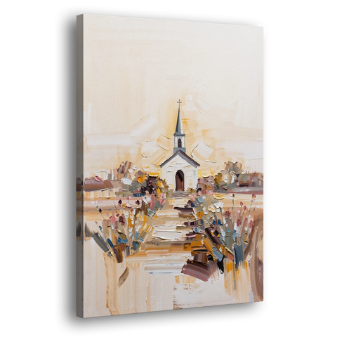 Aesthetic Christian Garden Serenity - Canvas Wall Art - Side