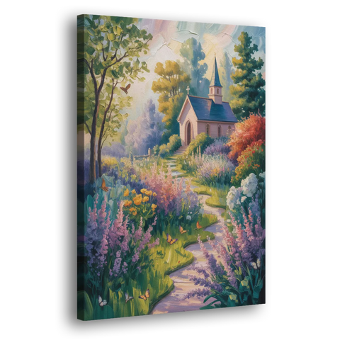 Aesthetic Christian Garden Serenity - Canvas Wall Art
