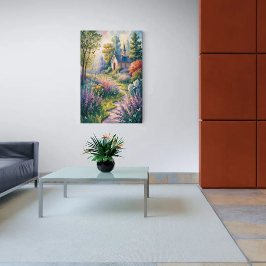 Aesthetic Christian Garden Serenity - Canvas Wall Art Living Room
