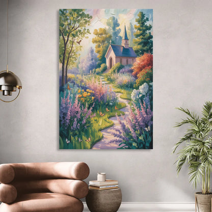 Aesthetic Christian Garden Serenity Living Room - Canvas Wall Art