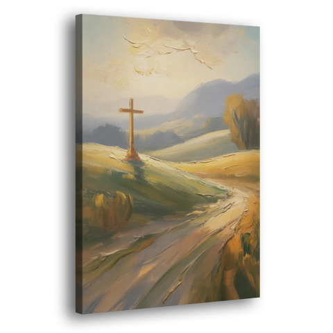 Aesthetic Christian Serene Hillscape - Canvas Wall Art