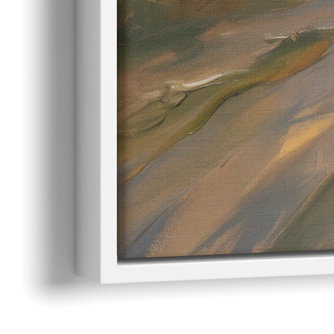 Aesthetic Christian Serene Hillscape - Close-Up White Frame Canvas