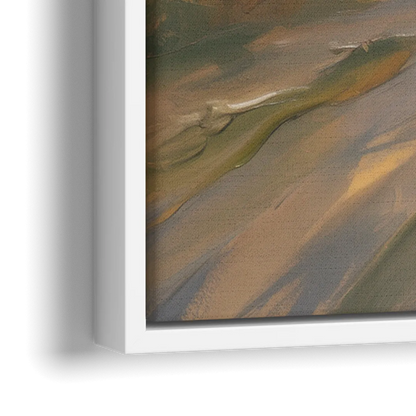 Aesthetic Christian Serene Hillscape - Close-Up White Frame Canvas