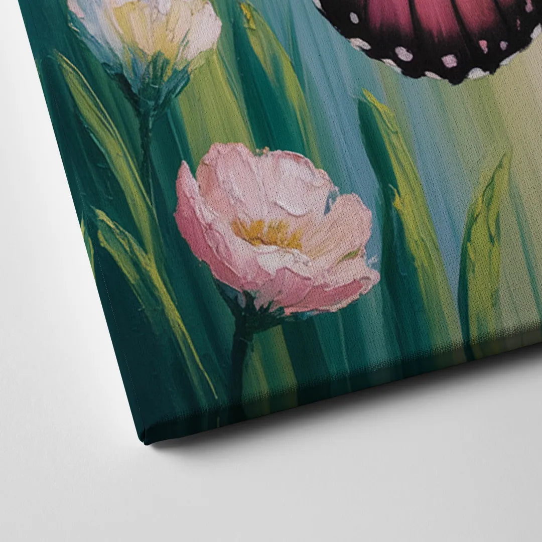 Affectionate Butterfly Kiss Canvas Close Up