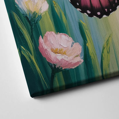 Affectionate Butterfly Kiss Canvas Close Up