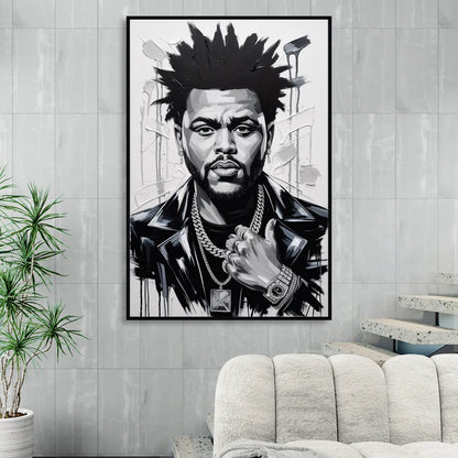 After Hours Living Room - Black Canvas Wall Art