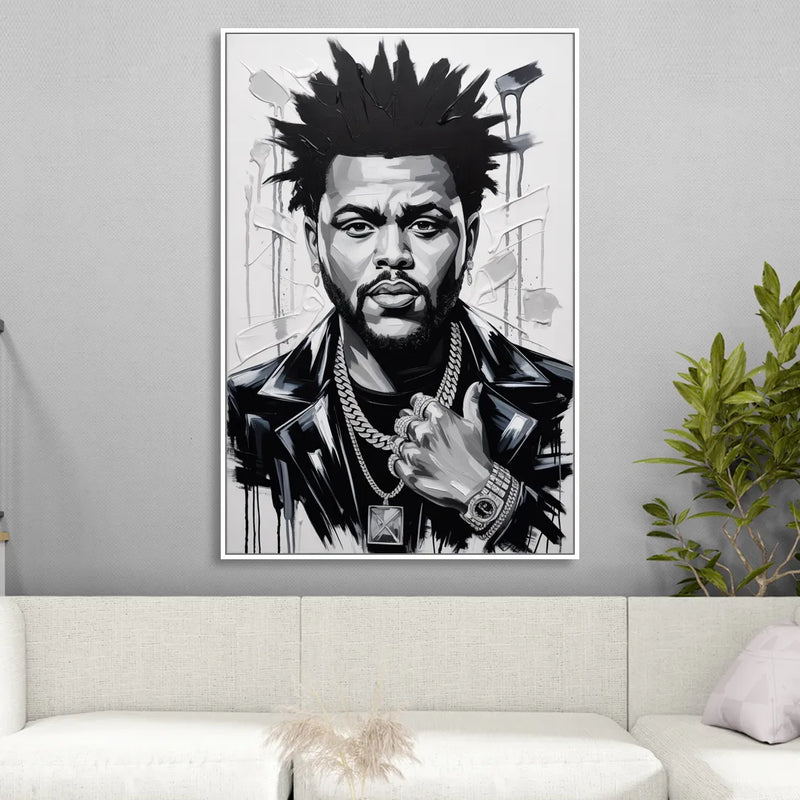 After Hours Living Room - White Canvas Wall Art