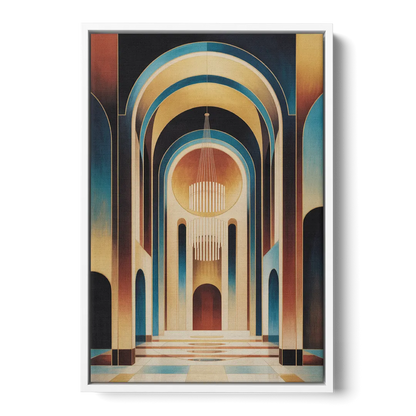 Agios Minas Cathedral Front - White Canvas Wall Art