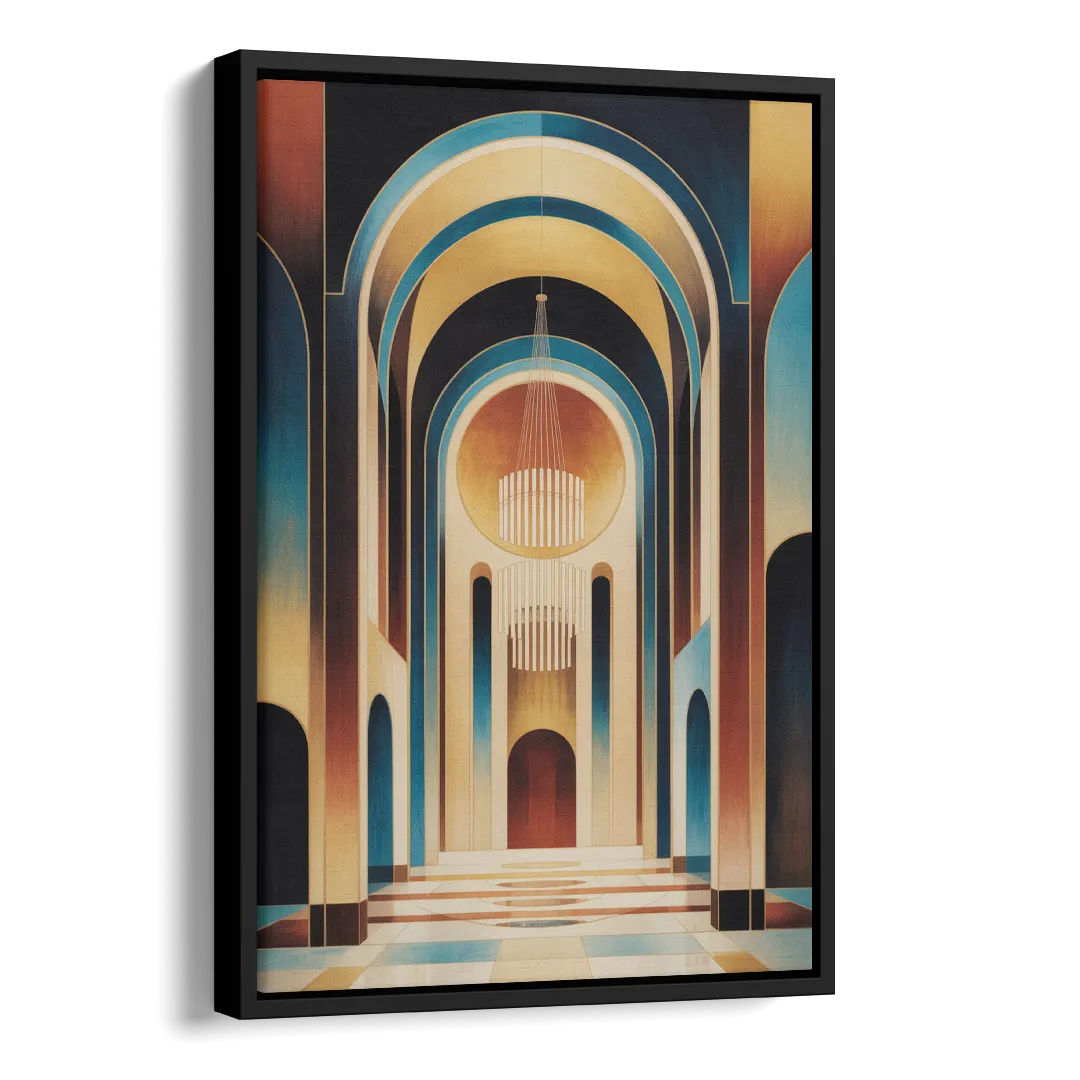 Agios Minas Cathedral Side - Black Canvas Wall Art
