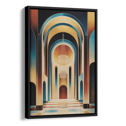 Agios Minas Cathedral Side - Black Canvas Wall Art