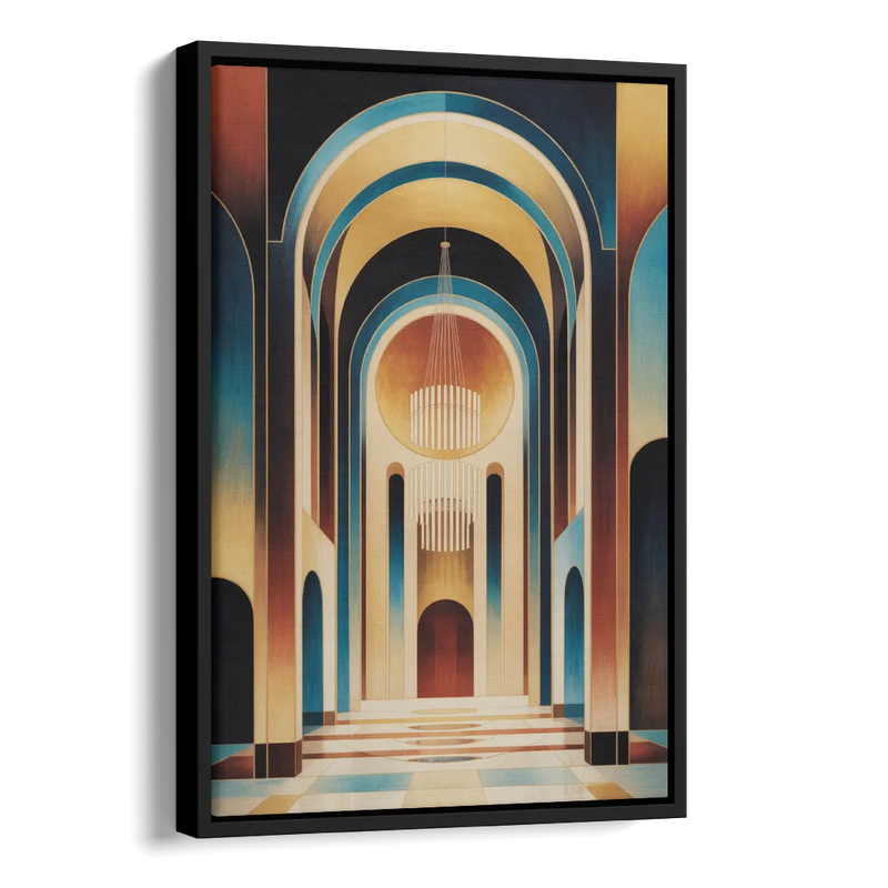 Agios Minas Cathedral Side - Black Canvas Wall Art