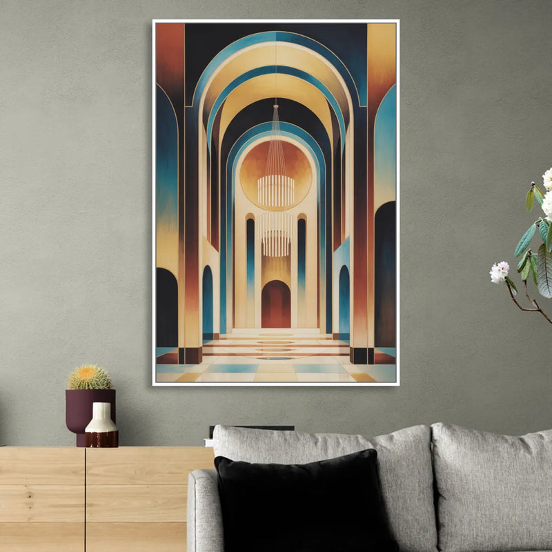 Agios Minas Cathedral Living Room - White Canvas Wall Art