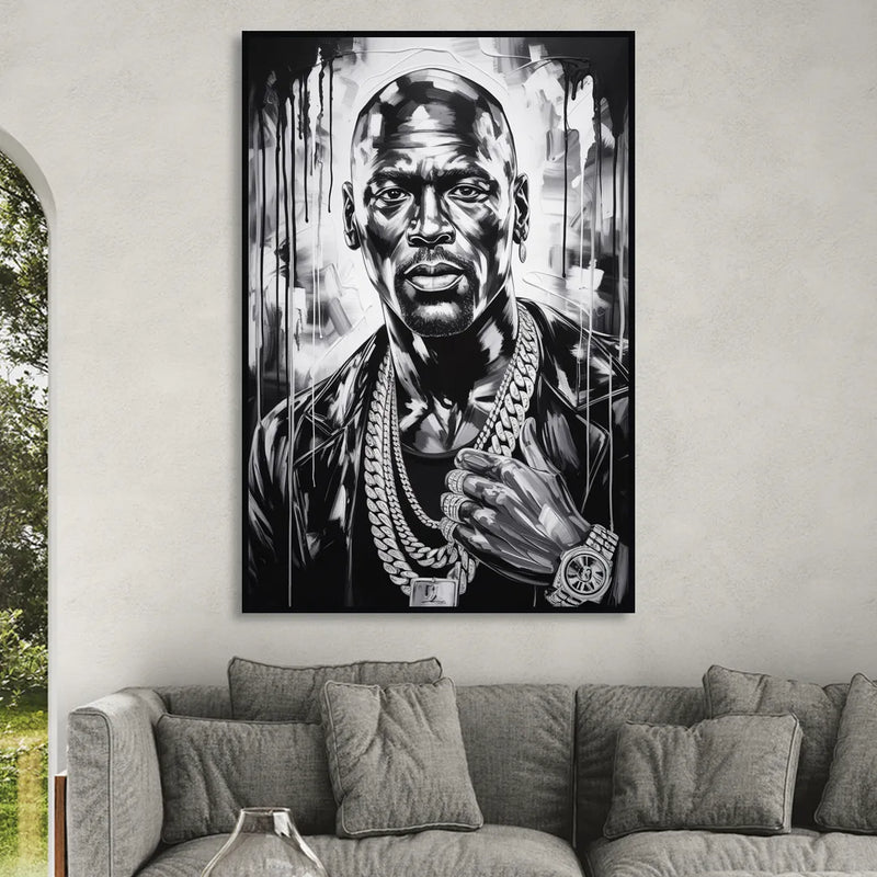 Air Legend Living Room - Black Canvas Wall Art