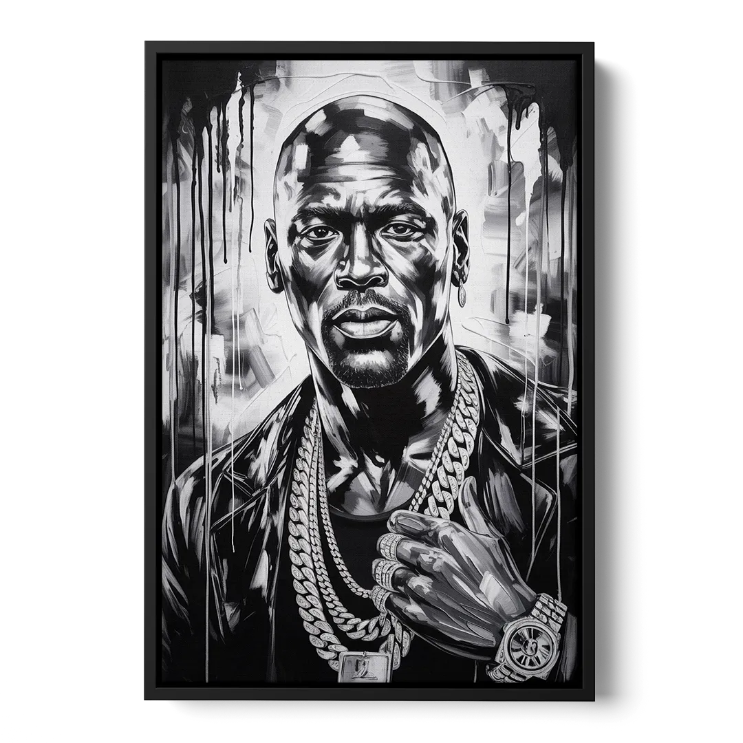 Air Legend Front - Black Canvas Wall Art