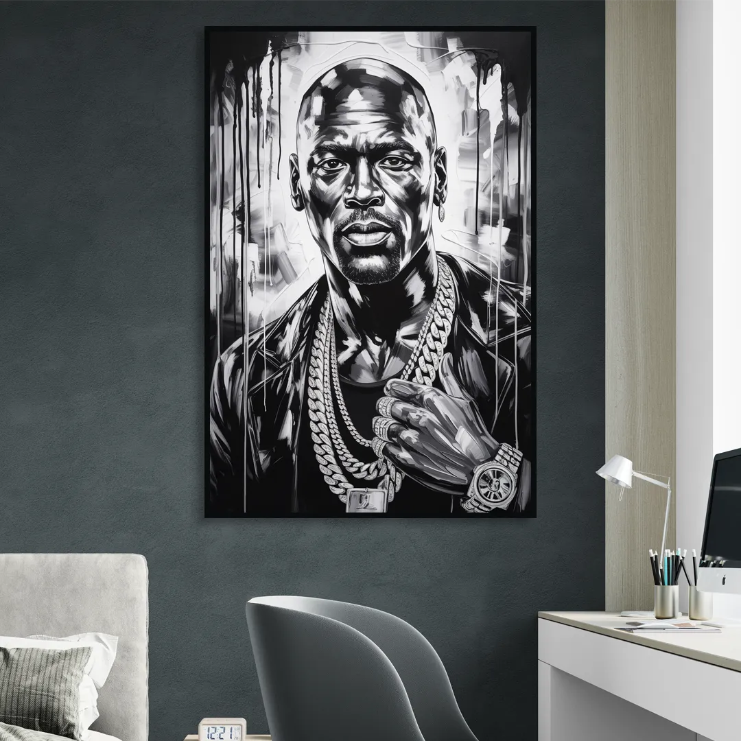 Air Legend Sitting Room - Black Canvas Wall Art