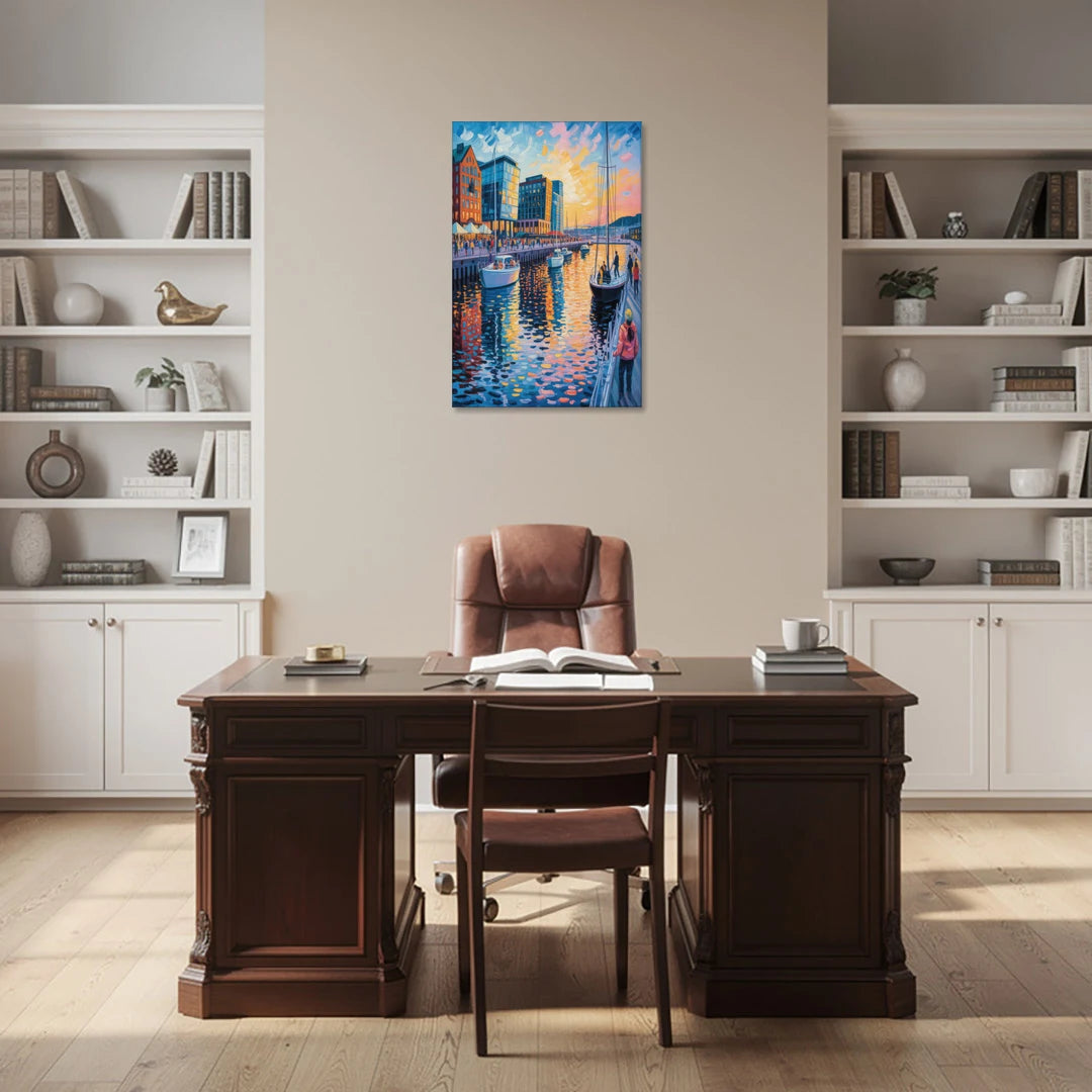 Aker Brygge Vibes - Canvas Wall Art - Office - 24x36