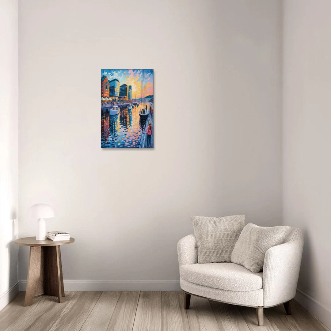 Aker Brygge Vibes - Canvas Wall Art - Sofa - 16x24
