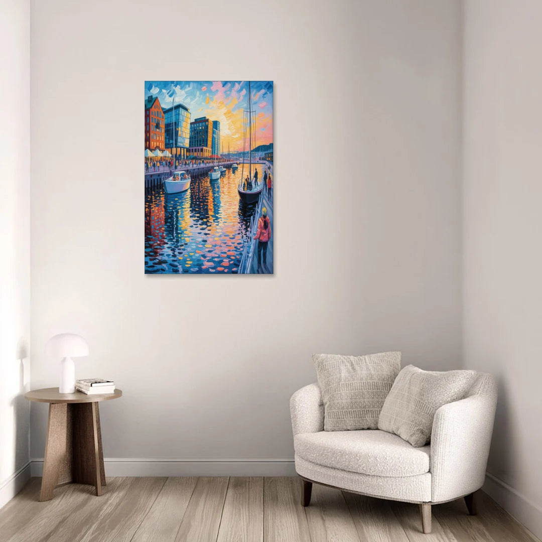 Aker Brygge Vibes - Canvas Wall Art - Sofa - 24x36