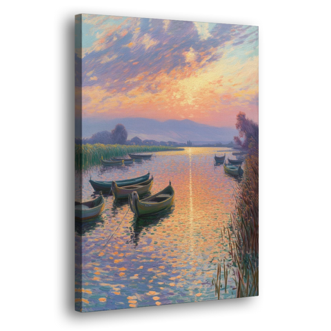 Albufera Sunset - Canvas Wall Art - Side