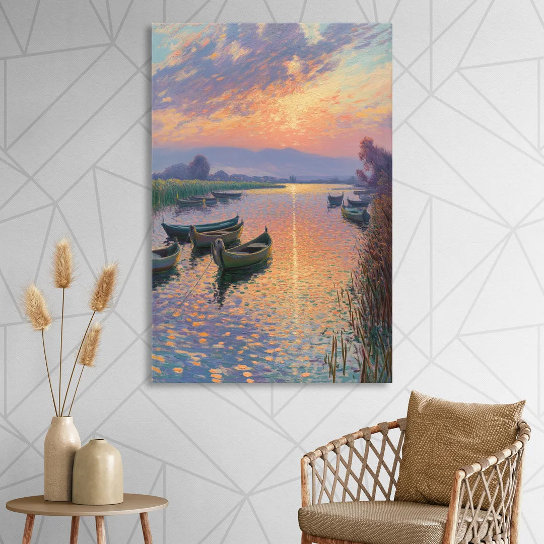 Albufera Sunset Living Room - Canvas Wall Art