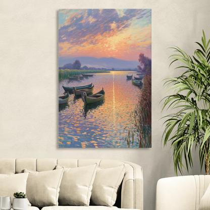 Albufera Sunset Sitting Room - Canvas Wall Art