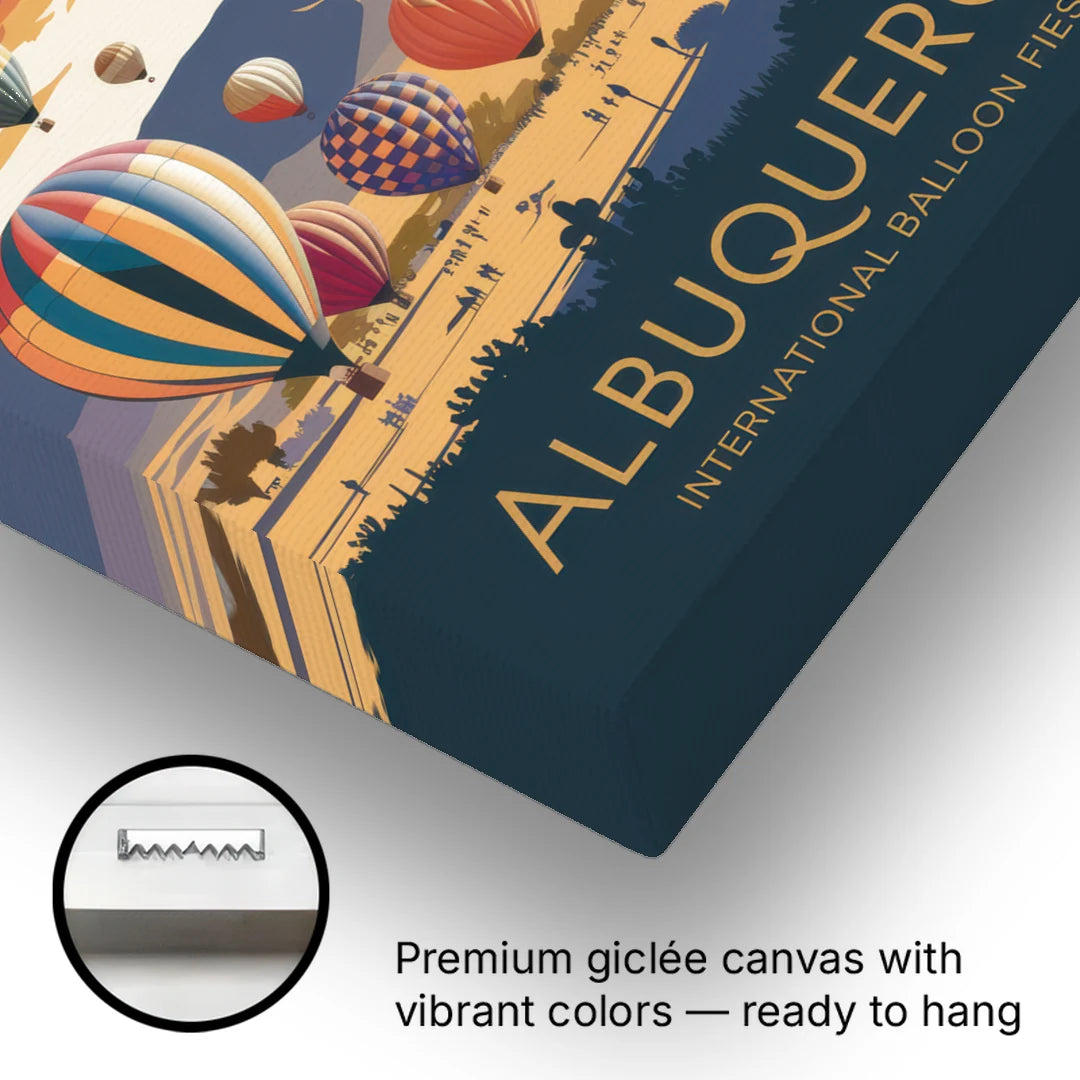 Albuquerque Balloon Fiesta - Canvas Wall Art - Gallery Wrap Corner