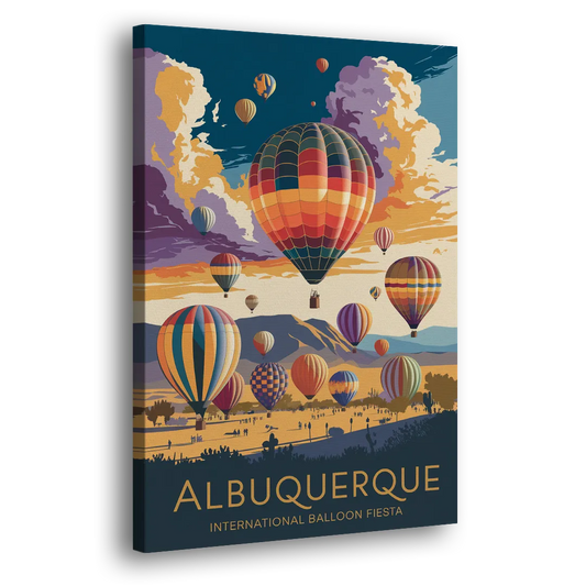 Albuquerque Balloon Fiesta Side - Canvas Wall Art