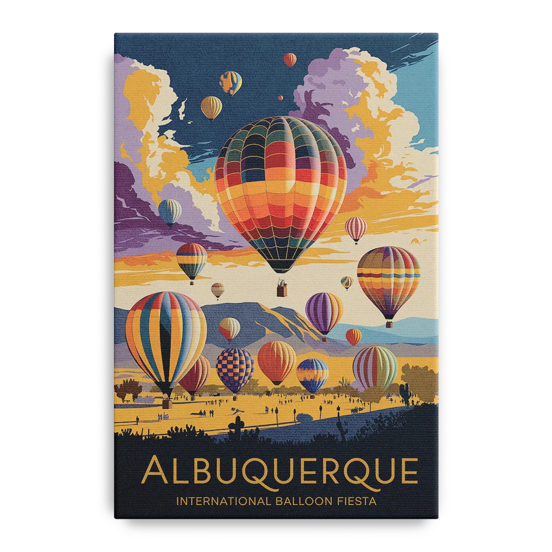 Albuquerque Balloon Fiesta Front - Canvas Wall Art