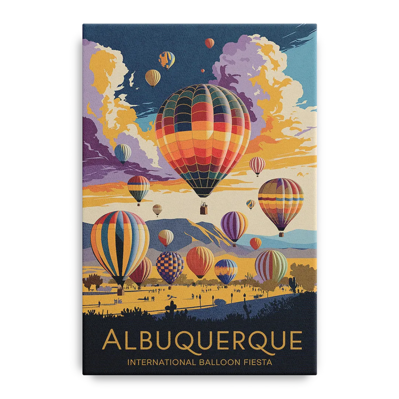 Albuquerque Balloon Fiesta Front - Canvas Wall Art