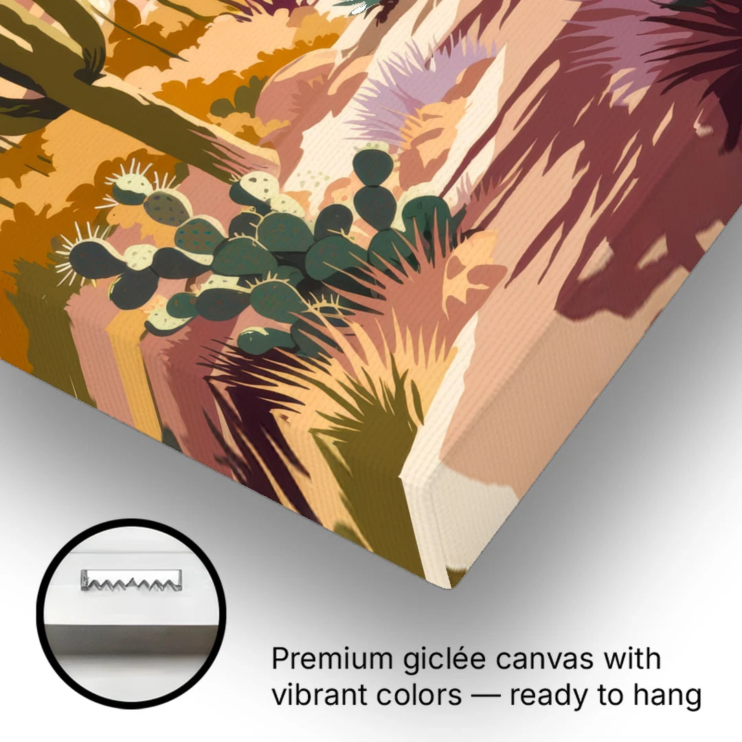 Albuquerque Desert Landscape - Canvas Wall Art - Gallery Wrap Corner