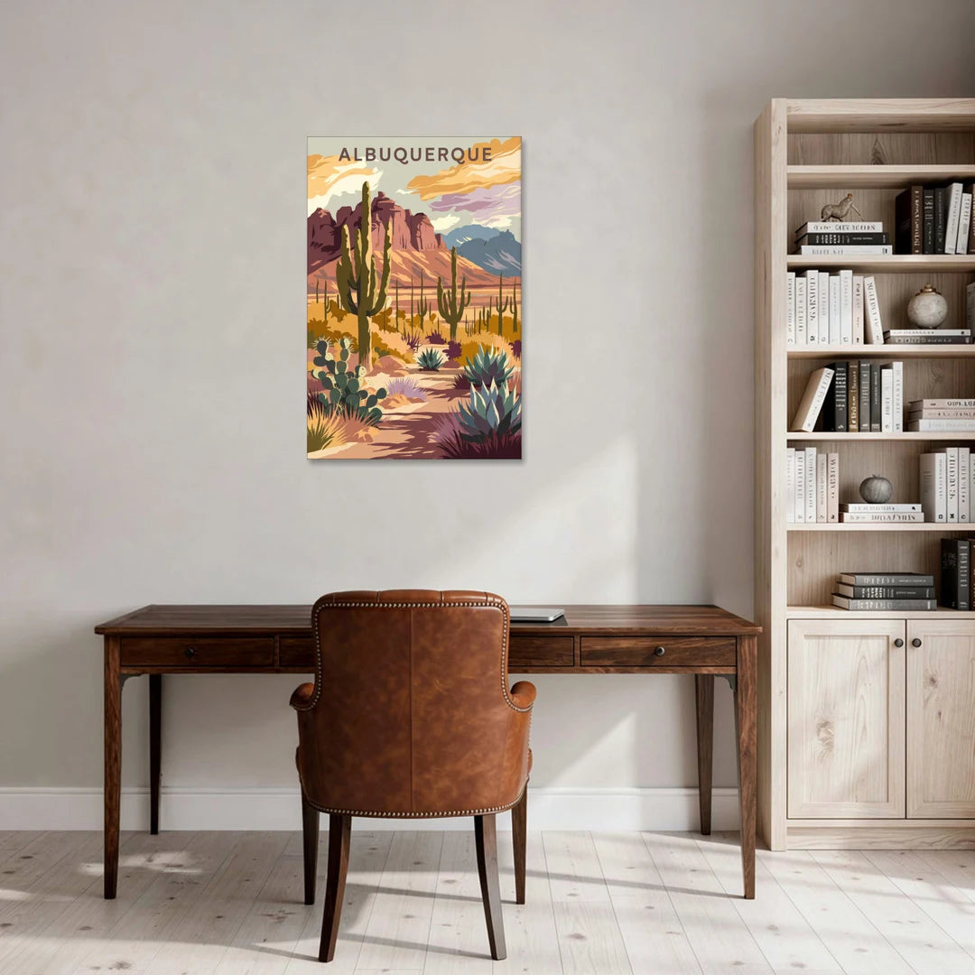 Albuquerque Desert Landscape - Canvas Wall Art - Office - 24x36