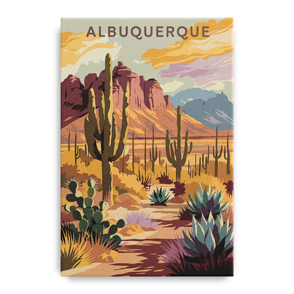 Albuquerque Desert Landscape Front - Canvas Wall Art