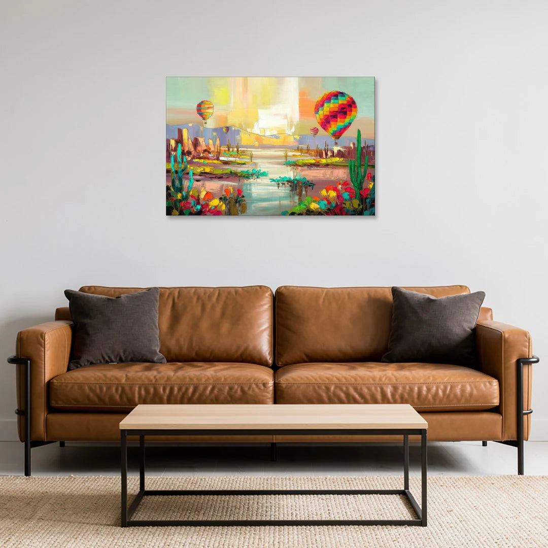 Albuquerque Hot Air Balloons - Canvas Wall Art - Sofa - 36x24