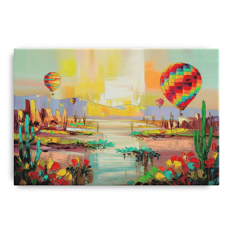 Albuquerque Hot Air Balloons Front - Canvas Wall Art