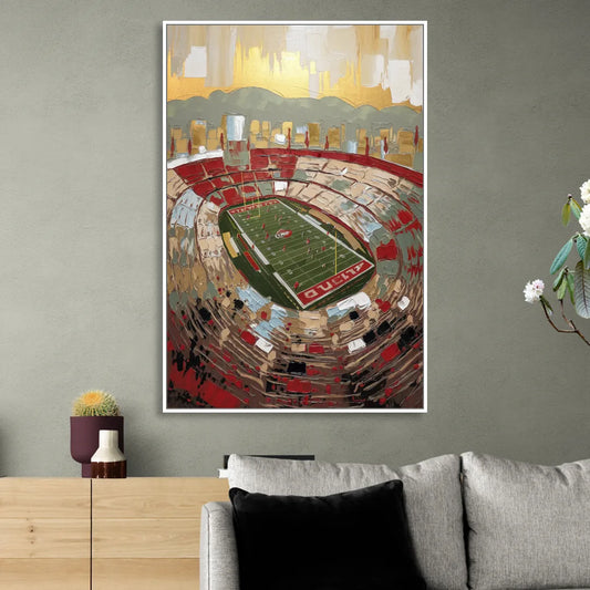 Albuquerque Lobo Pride Living Room - White Canvas Wall Art