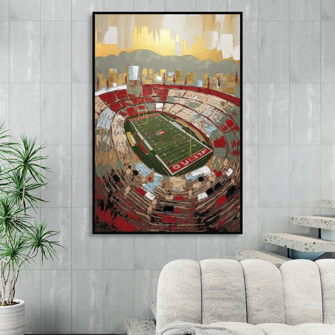 Albuquerque Lobo Pride Sitting Room - Black Canvas Wall Art