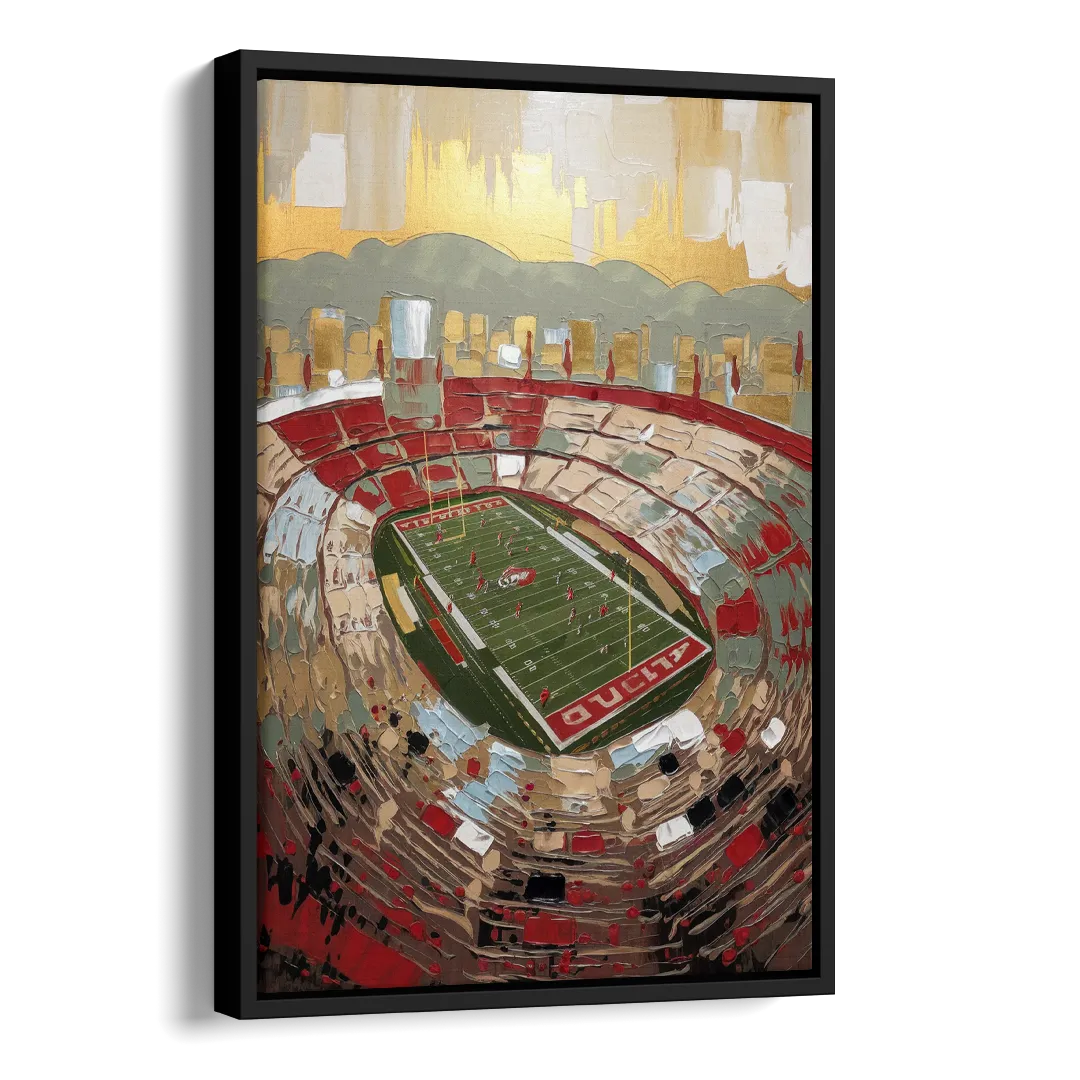 Albuquerque Lobo Pride Side - Black Canvas Wall Art