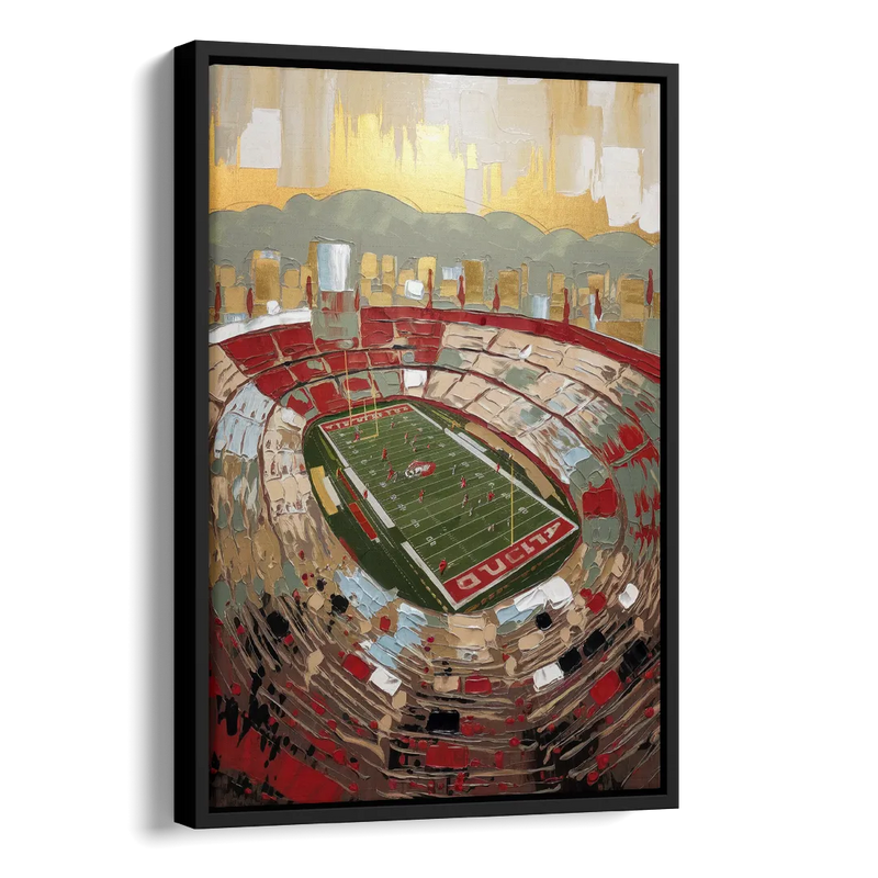 Albuquerque Lobo Pride Side - Black Canvas Wall Art