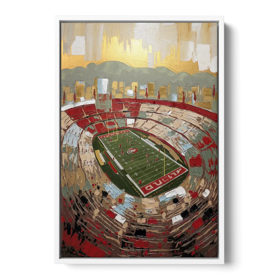 Albuquerque Lobo Pride Front - White Canvas Wall Art