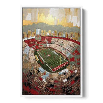 Albuquerque Lobo Pride Front - White Canvas Wall Art