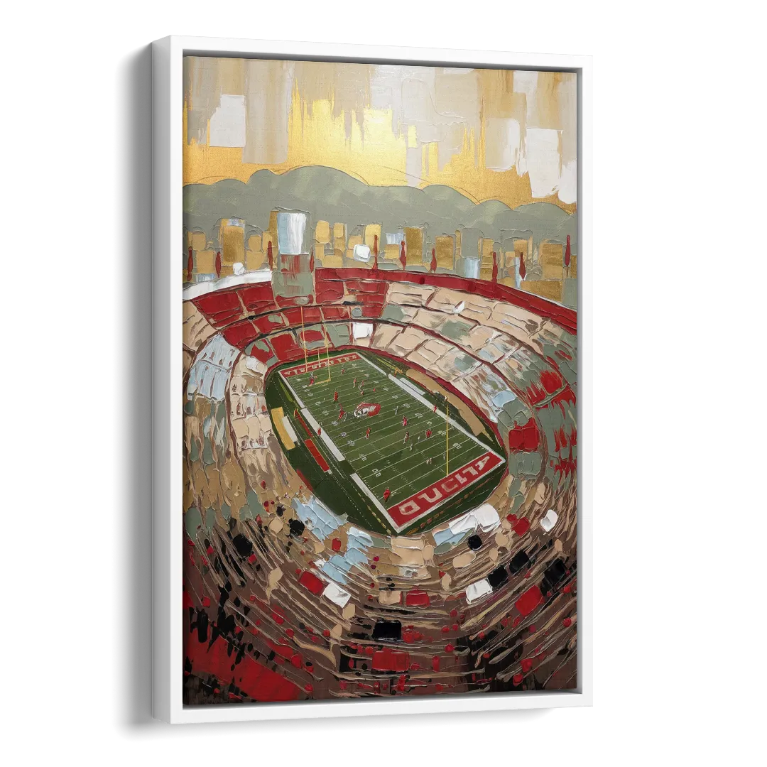 Albuquerque Lobo Pride Side - White Canvas Wall Art