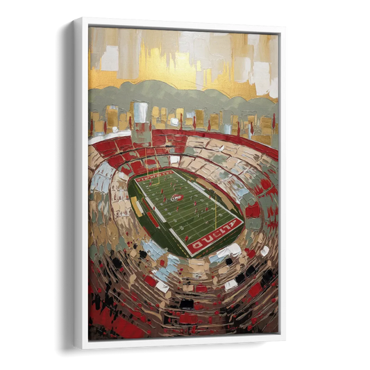 Albuquerque Lobo Pride Side - White Canvas Wall Art