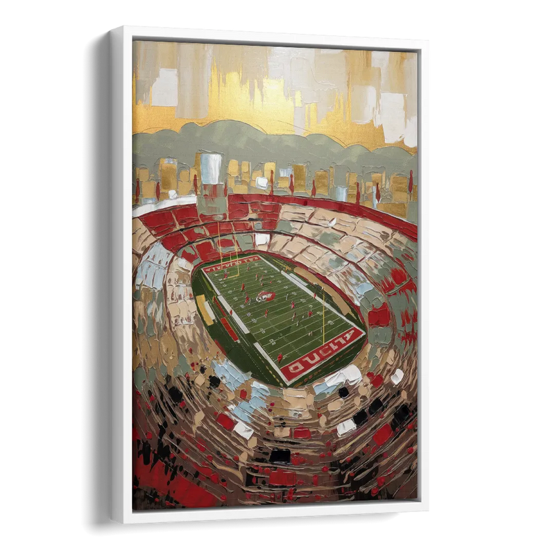 Albuquerque Lobo Pride Side - White Canvas Wall Art