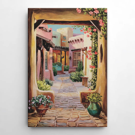 Albuquerque Old Town Charm - Canvas Wall Art
