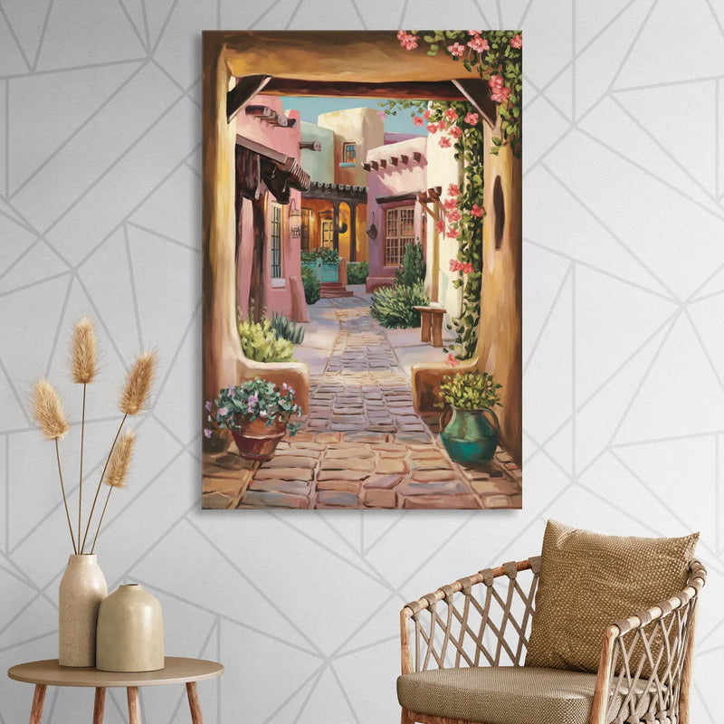 Albuquerque Old Town Charm Sitting Room - Canvas Wall Art